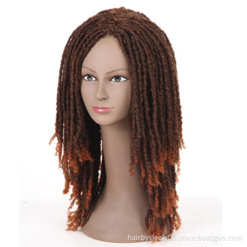 MAGIC Hair 22 Inch Synthetic wigs Dreadlocks Braid Hair Synthetic Dreads Braiding wigs Extension Brown Braids Faux Locs Hair